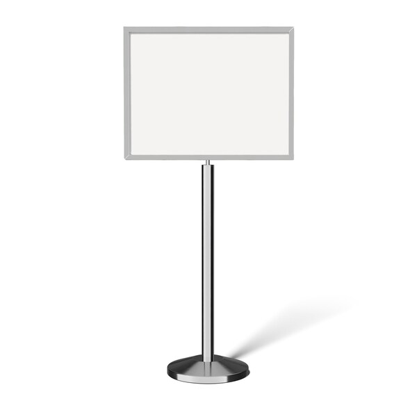 Montour Line Sign Frame Floor Standing 22 x 28 in. H Polished Stainless Steel FS200-2228-H-PS - main